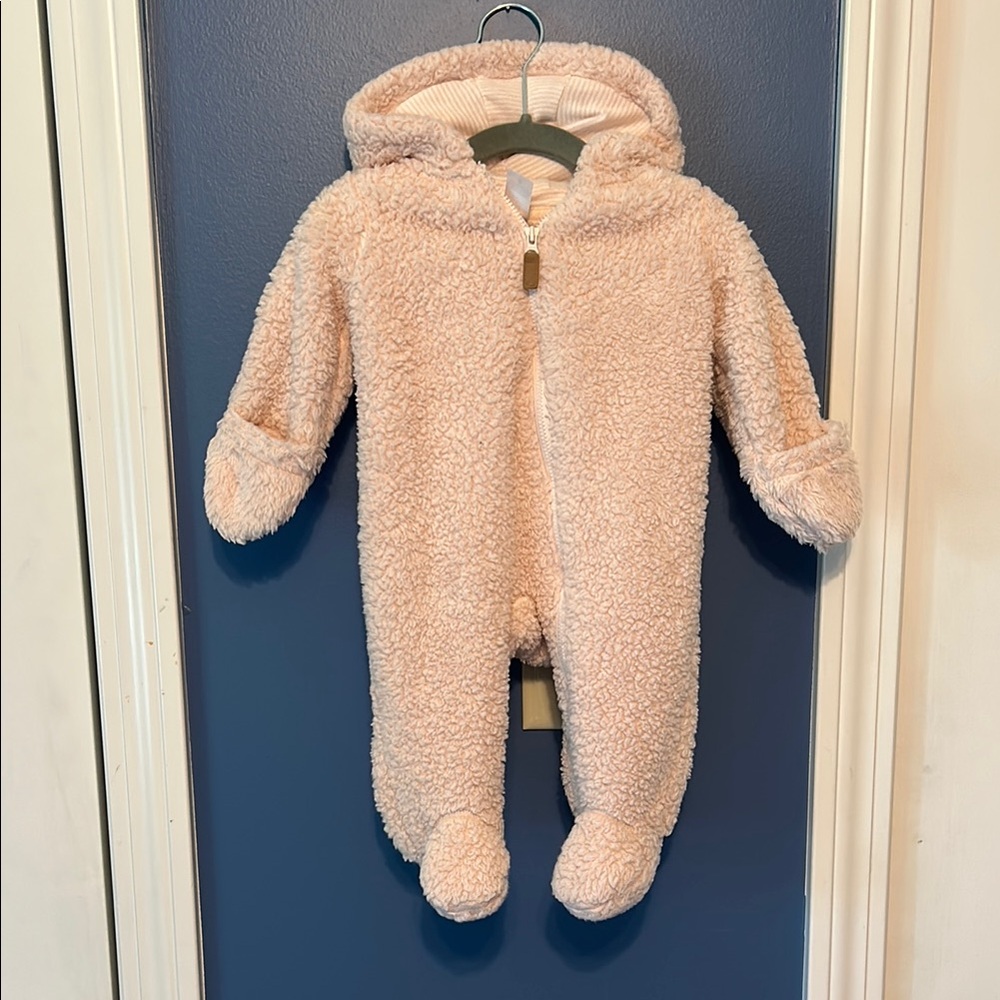 Carter's Soft Pink Sherpa Baby Footie